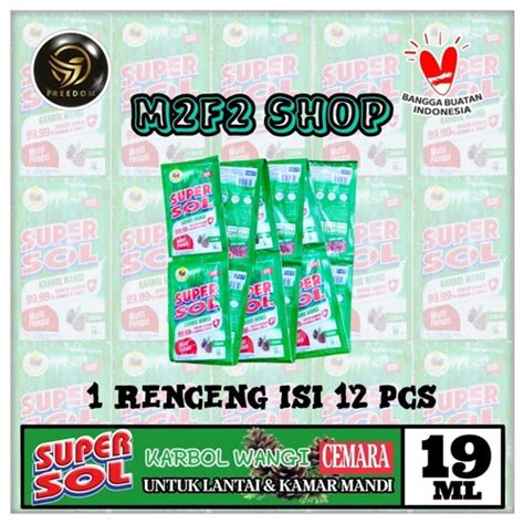 Jual Supersol Karbol Wangi Pine Sachet 19 Ml Harga Renceng