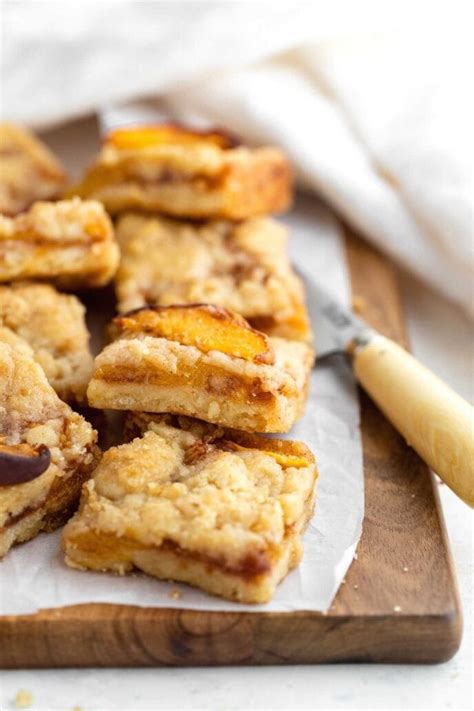 Peach Crumb Bars Recipe Dinner Then Dessert