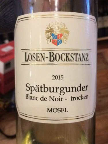 Losen Bockstanz Spätburgunder Blanc de Noir Trocken Vivino US