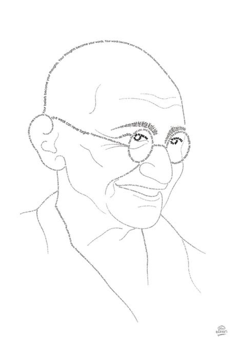 Gandhi Drawing Outline at GetDrawings | Free download