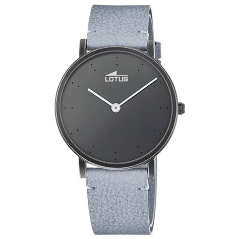 Reloj Lotus Minimalist De Mujer En Negro Y Correa Celeste