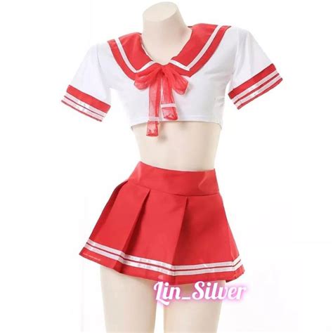 Jual Produk Lingerie Cosplay Set Kostum Seragam Baju Sekolah Siswi