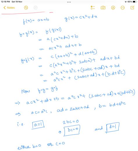 [solved] Let F X Ax B And G X Cx2 Dx Where A B C And D Are Course Hero