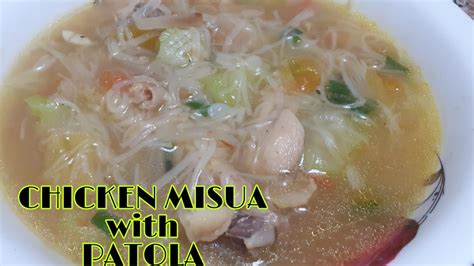 CHICKEN MISUA WITH PATOLA YouTube