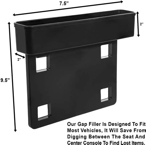 Lebogner Between Car Seat Gap Filler Organizer Pack Side Of Center