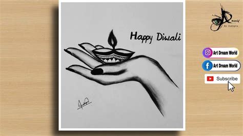 Diwali Drawing D Pencil Drawings Happy Diwali Step By Step Drawing