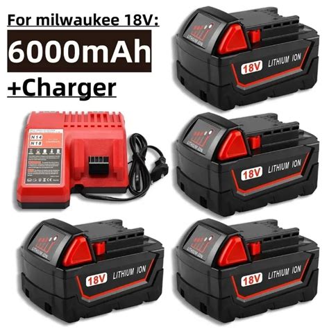 Зарядное устройство для электроинструмента Milwaukee M18, 18 В, 6000 ...