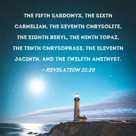 Revelation 2120 The Fifth Sardonyx The Sixth Carnelian The Seventh