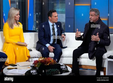 Ainsley Earhardt Left Brian Kilmeade And Sylvester Stallone Appear On Fox And Friends On