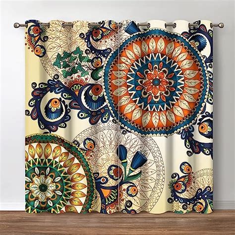 Amazon Jekeno Boho Flower Blackout Curtains Bohemian Mandala