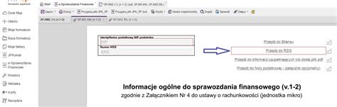 e Sprawozdanie Finansowe dla jednostek mikro w złotych