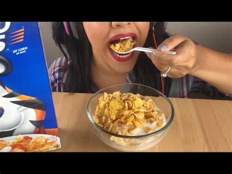 ASMR EATING FROSTED FLAKES CEREAL YouTube