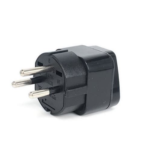 PRISE UNIVERSELLE Black Adaptateur De Prise De Terre Pour Voyage