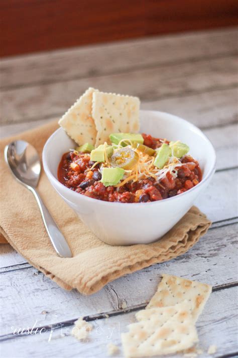 Sweet And Spicy Crockpot Chili