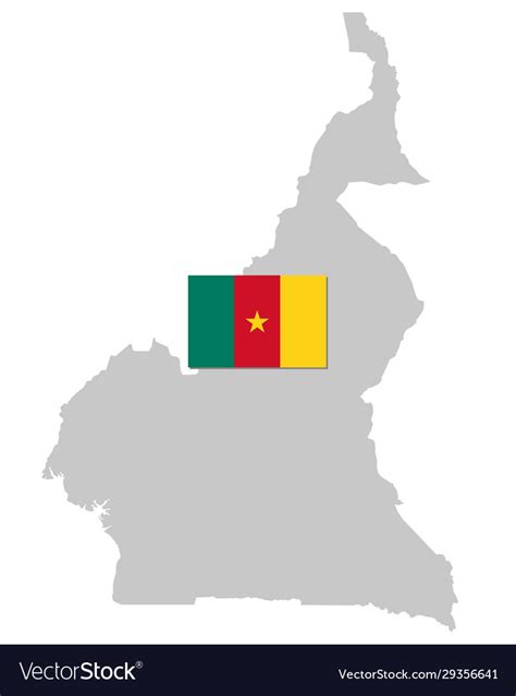 Flag and map cameroon Royalty Free Vector Image