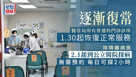 撤銷隔離令│醫管局所有普通科門診診所 130起恢復正常服務 21起到公院探病無需預約 新冠疫情專頁