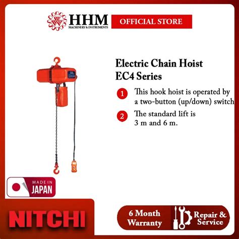 Nitchi Electric Chain Hoist Ec4 Series Electric Hoist Material Handling Kuala Lumpur Kl