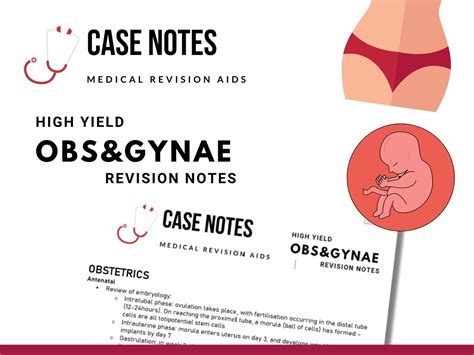 Obs And Gynae Revision Notes Case Notes Medical Revision Aids