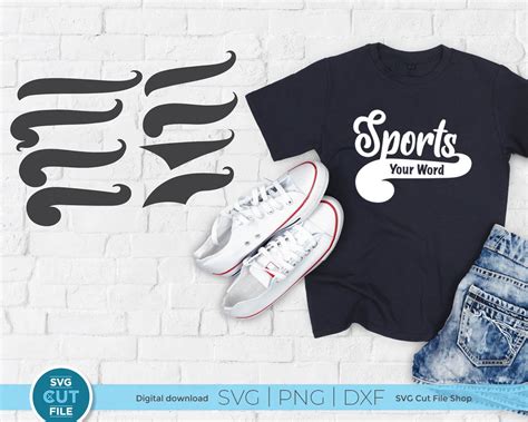 Swoosh Svg Baseball Swish Svg Underline Svg Swashes Etsy