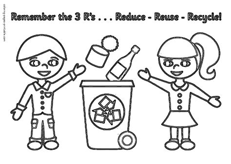 Recycling Coloring Pages Printable