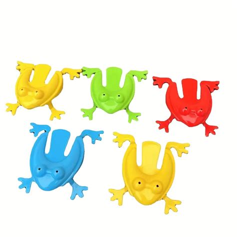 Bouncing Frog Toys Kids Colorful Plastic Jumping Frogs Temu