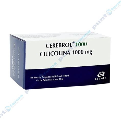 Cerebrol 1000 Citicolina 1000 Mg 10 Frascos Ampollas Bebibles De 10mL