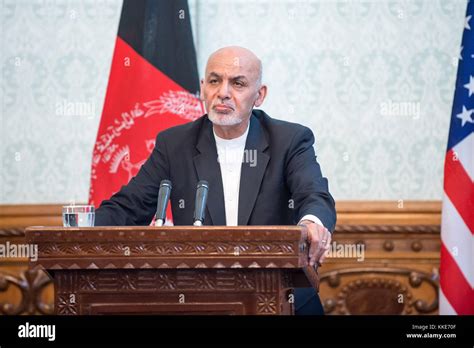 Afghan President Ashraf Ghani Speaks During A Press Conference At The