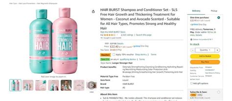 Hair Burst Shampoo And Conditioner Set £1709 At Amazon