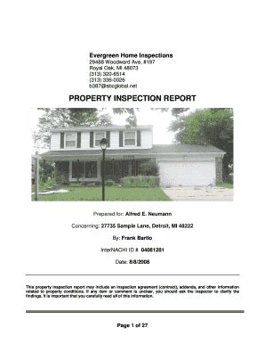 Fillable Online Evergreen Home Inspections Fax Email Print PdfFiller