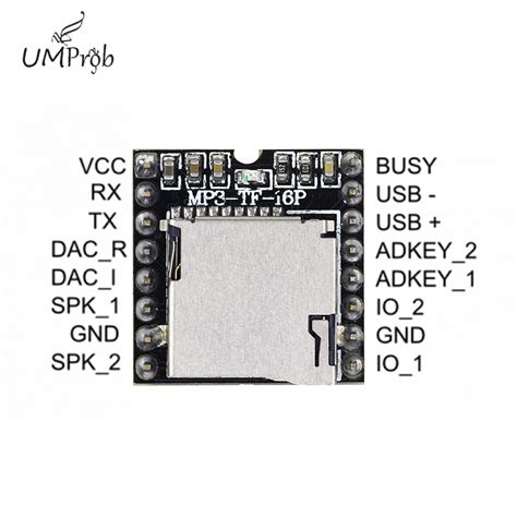 DFPlayer 미니 MP3 플레이어 모듈 MP3 음성 디코드 보드 TF 카드 지원 U 디스크 IO 직렬 포트 AD