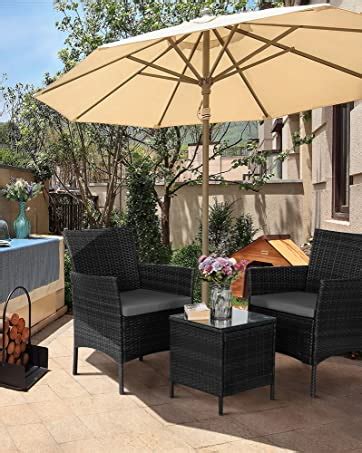 Amazon Yaheetech Patio Bistro Sets Piece Outdoor Rust Resistant