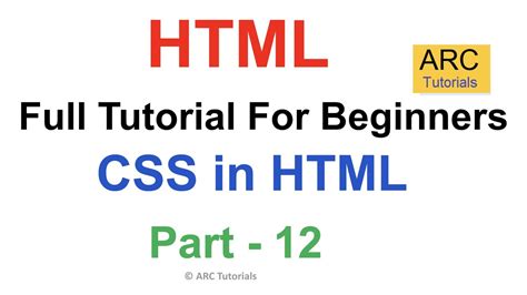 HTML Tutorial For Beginners Part 12 CSS In HTML HTML Full Course