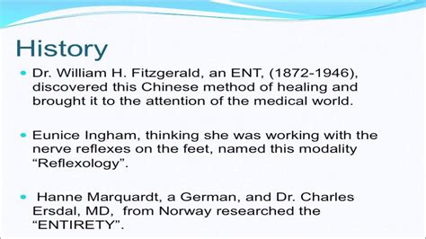 History Of Reflexology Youtube