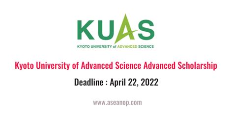 Kyoto University of Advanced Science Advanced Scholarship in Japan ...