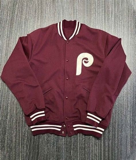 Maroon Philadelphia Phillies Varsity Wool Jacket Jackets Creator