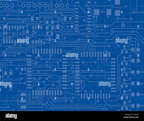 Circuit Board on a Blueprint Background Stock Vector Image & Art - Alamy