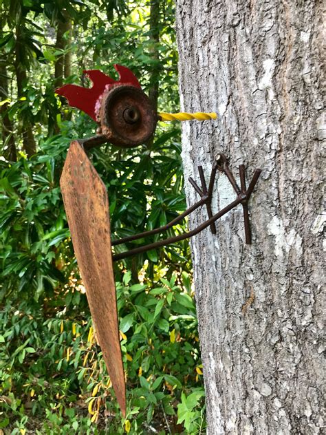 Woodson The Woodpecker Repurposed Metal Yard Art By WeldedTogetherArt