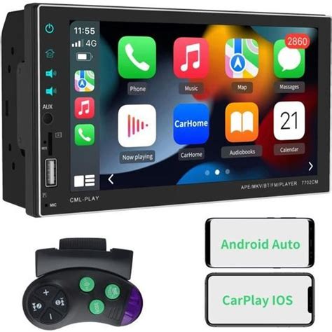 Awesafe Autoradio Din Avec Carplay Android Auto Ios Mirror Auto