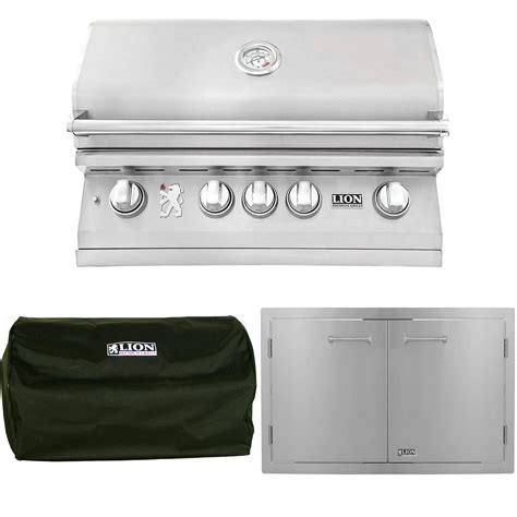 Lion L Piece Inch Propane Gas Outdoor Kitchen Package