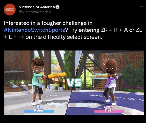 Nintendo Switch Sports Has A Cheat Code To Fight The Legendary Wii