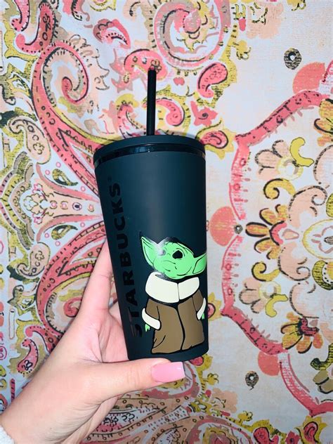 Baby Yoda Reusable Cup Etsy