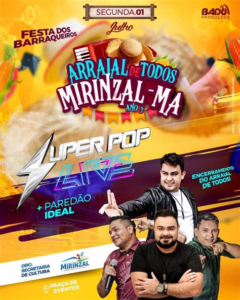 Cd Ao Vivo Super Pop Live 360 Mirinzal Maranhão 01 07 2019 Dj Tom