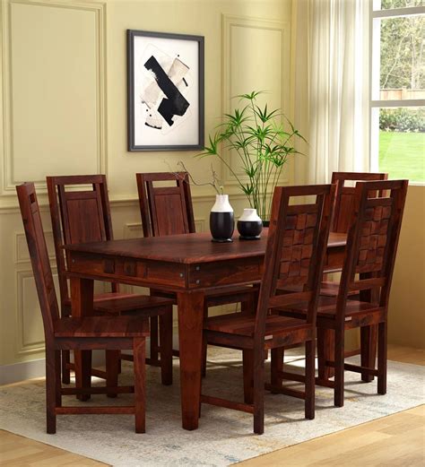 Buy Krishna Art Palace Sheesham Wood Dining Table Seater With Chair