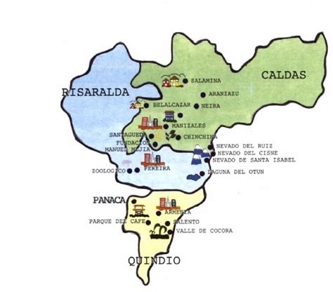 Eje Cafetero Colombia Map