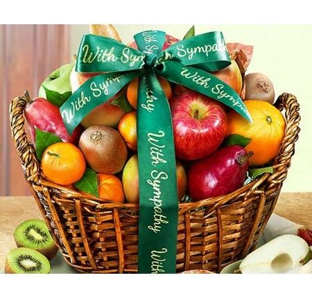 Sympathy Bountiful Fruit Gift Basket Free Shipping In Usa On All Orders