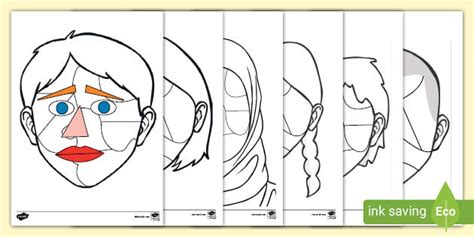 Picasso Blank Faces Cubism Activity Sheet - Art