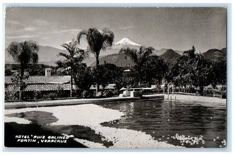 C S Hotel Ruiz Galindo Fortin Veracruz Mexico Pool View Rppc Photo