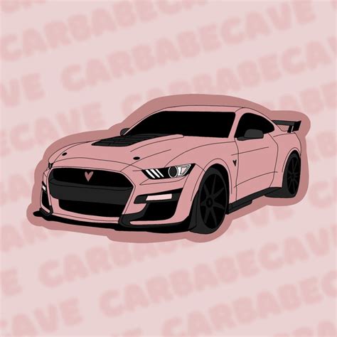 Cute Pink American Muscle Car Stickers, Mustang Decal, Dodge Decal, Chevy Decal - Etsy