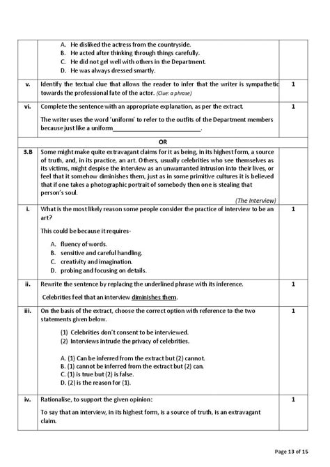 Cbse Class 12 English Core Sample Paper 2023 Pdf Class 12 English Core Sample Papers With