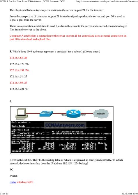 SOLUTION Ccna 1 Practice Final Exam V4 Studypool